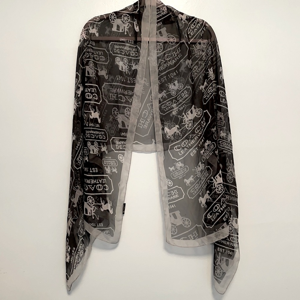 COACH Paris 100% silk scarf